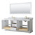 Wyndham WCV232380DWGCMUNOM70 Avery 80 Inch Double Bathroom Vanity in White, White Carrara Marble Countertop, Undermount Oval Sinks, 70 Inch Mirror, Brushed Gold Trim