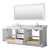 Wyndham WCV232380DWHCMUNOM70 Avery 80 Inch Double Bathroom Vanity in White, White Carrara Marble Countertop, Undermount Oval Sinks, and 70 Inch Mirror
