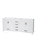 Wyndham WCS141480DWHCMUNSMED Sheffield 80 Inch Double Bathroom Vanity in White, White Carrara Marble Countertop, Undermount Square Sinks, and Medicine Cabinets
