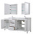 Wyndham WCV252580DWHCMUNSMED Daria 80 Inch Double Bathroom Vanity in White, White Carrara Marble Countertop, Undermount Square Sinks, and Medicine Cabinets