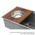 Ruvati 17 x 16 inch Dual-Tier Wood platform for Mixing Bowl and Colander - fits Ruvati Workstation Sinks - RVA1244