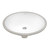 Ruvati 15 x 12 inch Undermount Bathroom Vanity Sink White Oval Porcelain Ceramic with Overflow - RVB0616