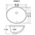 Ruvati 15 x 12 inch Undermount Bathroom Vanity Sink White Oval Porcelain Ceramic with Overflow - RVB0616
