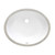Ruvati 17 x 14 inch Undermount Bathroom Vanity Sink White Oval Porcelain Ceramic with Overflow - RVB0619