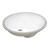 Ruvati 17 x 14 inch Undermount Bathroom Vanity Sink White Oval Porcelain Ceramic with Overflow - RVB0619