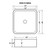 Ruvati 15 x 15 inch Bathroom Vessel Sink Gold Decorative Pattern Above Vanity Counter White Porcelain Ceramic - RVB1515WG4
