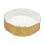 Ruvati 20 x 16 inch Bathroom Vessel Sink Gold Decorative Art Above Vanity Counter White Ceramic - RVB0314WG