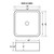 Ruvati 15 x 15 inch Bathroom Vessel Sink Gold Decorative Art Above Vanity Counter White Ceramic - RVB1414WG