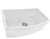 Ruvati 33 inch Fireclay White Farmhouse Kitchen Sink Curved Apron-Front Single Bowl - RVL2398WH