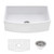 Ruvati 33 inch Fireclay White Farmhouse Kitchen Sink Bow Front Curved Apron Single Bowl - RVL2398WH