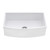 Ruvati 33 inch Fireclay White Farmhouse Kitchen Sink Bow Front Curved Apron Single Bowl - RVL2398WH