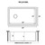 Ruvati 30-inch Fireclay Farmhouse Offset Drain Kitchen Sink Single Bowl White - Left Drain - RVL2018WL