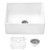 Ruvati 23-inch Fireclay Farmhouse Kitchen Laundry Utility Sink Single Bowl - White - RVL2468WH
