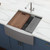 Ruvati 24-inch Apron-front Workstation Farmhouse Kitchen Sink 16 Gauge Stainless Steel Single Bowl - RVH9020
