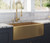 Ruvati 30-inch Apron-Front Farmhouse Kitchen Sink - Brass Tone Matte Gold Stainless Steel Single Bowl - RVH9660GG