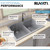 Ruvati 33 x 22 inch epiGranite Drop-in Topmount Granite Composite Double Bowl Kitchen Sink - Silver Gray - RVG1345GR