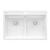 Ruvati 33 x 22 inch epiGranite Drop-in TopMount Granite Composite Double Bowl Low Divide Kitchen Sink - Arctic White - RVG1385WH