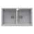 Ruvati 34 x 20 inch epiGranite Dual-Mount Granite Composite Double Bowl Kitchen Sink - Silver Gray - RVG1319GR