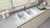 Ruvati 34 x 20 inch epiGranite Undermount or Drop-in Granite Composite Double Bowl Kitchen Sink - Arctic White - RVG1319WH