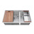 Ruvati 33-inch Workstation Ledge 60/40 Double Bowl Undermount 16 Gauge Stainless Steel Kitchen Sink - RVH8356