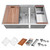 Ruvati 33-inch Workstation Ledge 60/40 Double Bowl Undermount 16 Gauge Stainless Steel Kitchen Sink - RVH8356