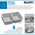 Ruvati 31-inch Undermount Kitchen Sink 50/50 Double Bowl 16 Gauge Stainless Steel - RVM5099