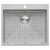Ruvati Topmount Laundry Utility Sink 25 x 22 x 12 inch Rounded Corners Deep 16 Gauge Stainless Steel - RVU6015