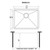 Ruvati 21" x 18" x 12" Deep Laundry Utility Sink Undermount 16 Gauge Stainless Steel - RVU6121