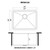 Ruvati 23" x 18" x 12" Deep Laundry Utility Sink Rounded Corners Undermount 16 Gauge Stainless Steel - RVU6125