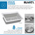 Ruvati 33 x 22 inch Drop-in Topmount Kitchen Sink 16 Gauge Stainless Steel Single Bowl - RVM5001