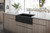 Ruvati 30-inch Matte Black Fireclay Modern Farmhouse Offset Drain Kitchen Sink Single Bowl - RVL4018MBK