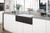 Ruvati Black and White 30-inch Fireclay Farmhouse Offset Drain Kitchen Sink Single Bowl - RVL4018RBW