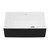 Ruvati Black and White 30-inch Fireclay Farmhouse Offset Drain Kitchen Sink Single Bowl - RVL4018RBW
