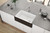 Ruvati Black and White 30-inch Fireclay Farmhouse Offset Drain Kitchen Sink Single Bowl - RVL4018RBW