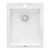 Ruvati 16 x 20 inch epiGranite Drop-in Topmount Granite Composite Single Bowl Kitchen Sink - Arctic White - RVG1016WH