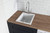 Ruvati 16 x 20 inch epiGranite Drop-in Topmount Granite Composite Single Bowl Kitchen Sink - Arctic White - RVG1016WH