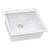 Ruvati 22 x 20 inch epiGranite Drop-in Topmount Granite Composite Single Bowl Kitchen Sink - Arctic White - RVG1022WH