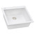 Ruvati 23 x 20 inch epiGranite Drop-in Topmount Granite Composite Single Bowl Kitchen Sink - Arctic White - RVG1023WH