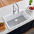 Ruvati 30 x 20 inch epiGranite Drop-in Topmount Granite Composite Single Bowl Kitchen Sink - Arctic White - RVG1030WH