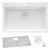 Ruvati 30 x 20 inch epiGranite Drop-in Topmount Granite Composite Single Bowl Kitchen Sink - Arctic White - RVG1030WH