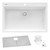 Ruvati 30 x 20 inch epiGranite Drop-in Topmount Granite Composite Single Bowl Kitchen Sink - Arctic White - RVG1030WH