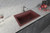 Ruvati 33 x 22 inch Granite Composite Drop-in Topmount Single Bowl Kitchen Sink - Carnelian Red - RVG1033RD