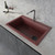 Ruvati 33 x 22 inch Granite Composite Drop-in Topmount Single Bowl Kitchen Sink - Carnelian Red - RVG1033RD