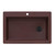 Ruvati 33 x 22 inch Granite Composite Drop-in Topmount Single Bowl Kitchen Sink - Carnelian Red - RVG1033RD