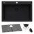 Ruvati 33 x 22 inch epiGranite Drop-in Topmount Granite Composite Single Bowl Kitchen Sink - Midnight Black - RVG1080BK