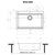 Ruvati 33 x 22 inch epiGranite Drop-in Topmount Granite Composite Single Bowl Kitchen Sink - Arctic White - RVG1080WH