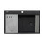 Ruvati 33-inch Granite Composite Workstation Matte Black Drop-in Topmount Kitchen Sink - RVG1302BK