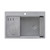 Ruvati 33-inch Granite Composite Workstation Drop-in Topmount Kitchen Sink Silver Gray - RVG1302GR