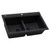 Ruvati 34 inch epiGranite Topmount Workstation Ledge Granite Composite Kitchen Sink - Midnight Black - RVG1350BK