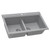 Ruvati 34 inch epiGranite Topmount Workstation Ledge Granite Composite Kitchen Sink - Silver Gray - RVG1350GR